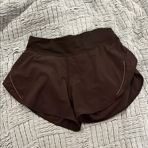 Black high waist Lulu runner shorts
